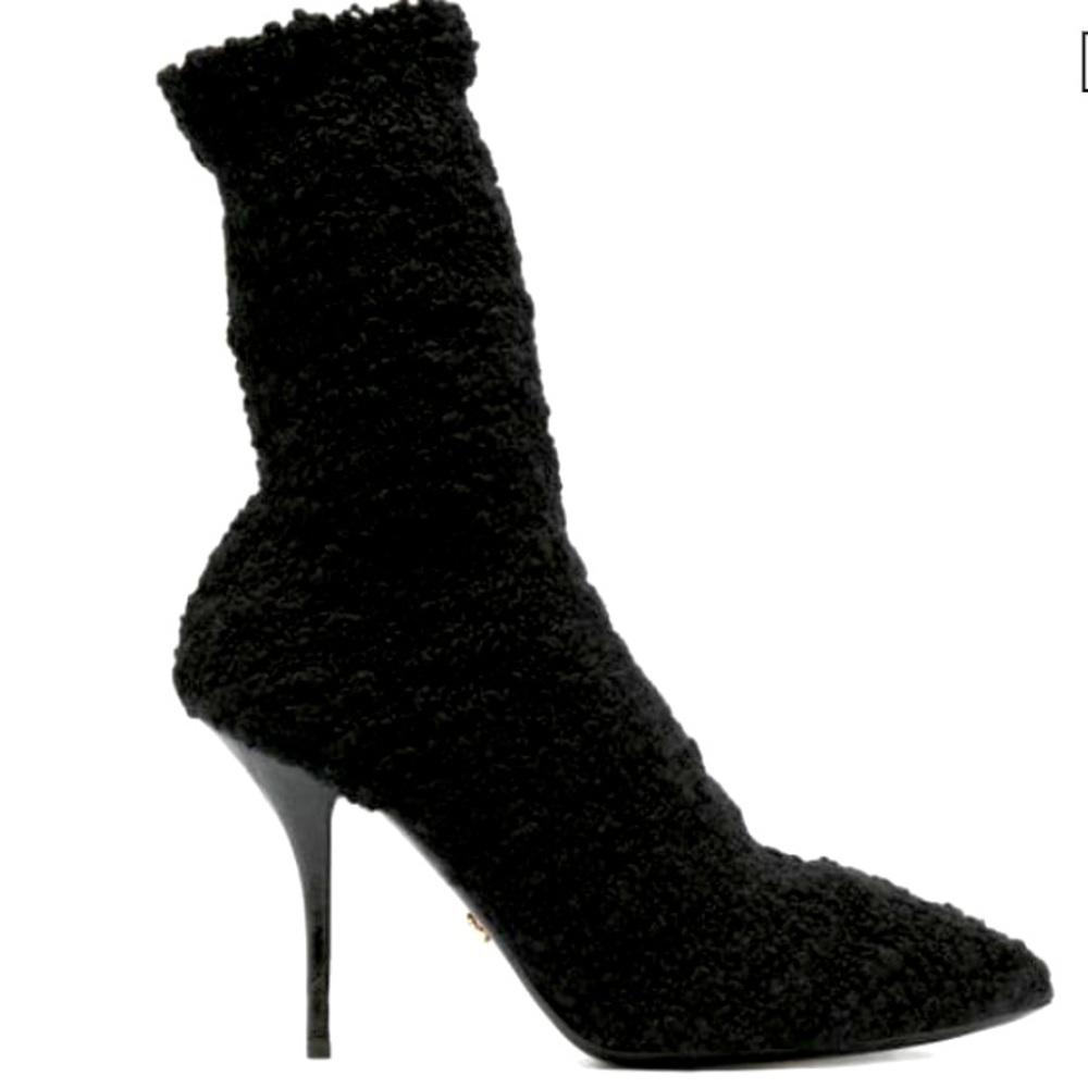 NEW DOLCE & GABBANA Knit Stiletto Bootie NIB 7.5
